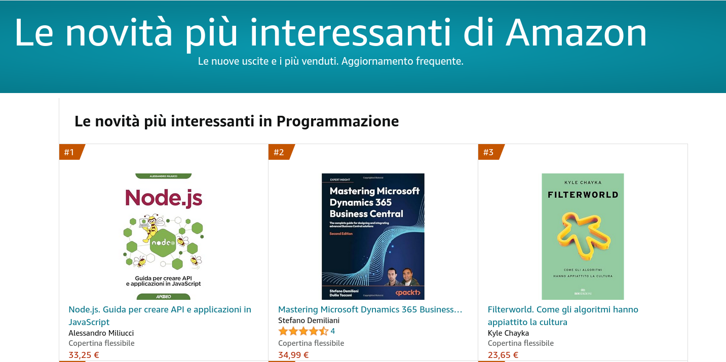 Lo screenshot del sito amazon.it il giorno 19 aprile 2024